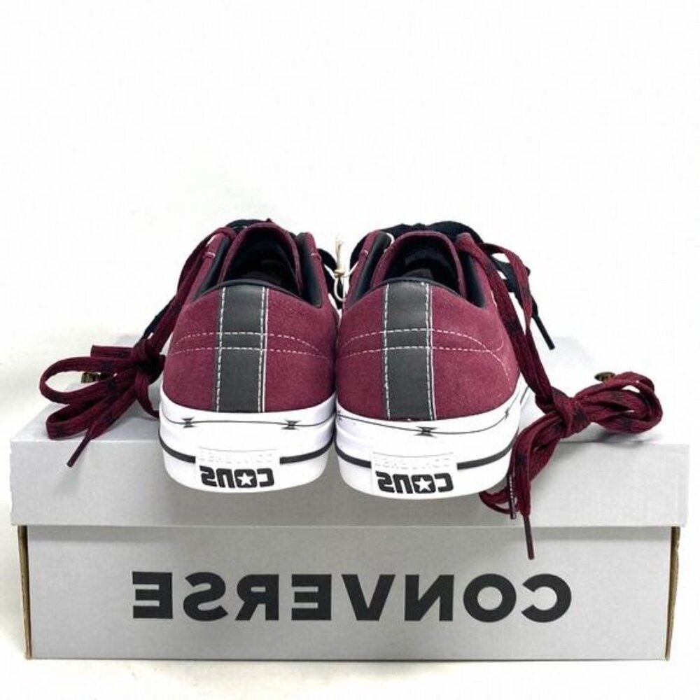 Converse One Star Pro OX Shoes Low Men's Sneakers A05091C Bordeaux Suede Skate - Picture 7 of 12